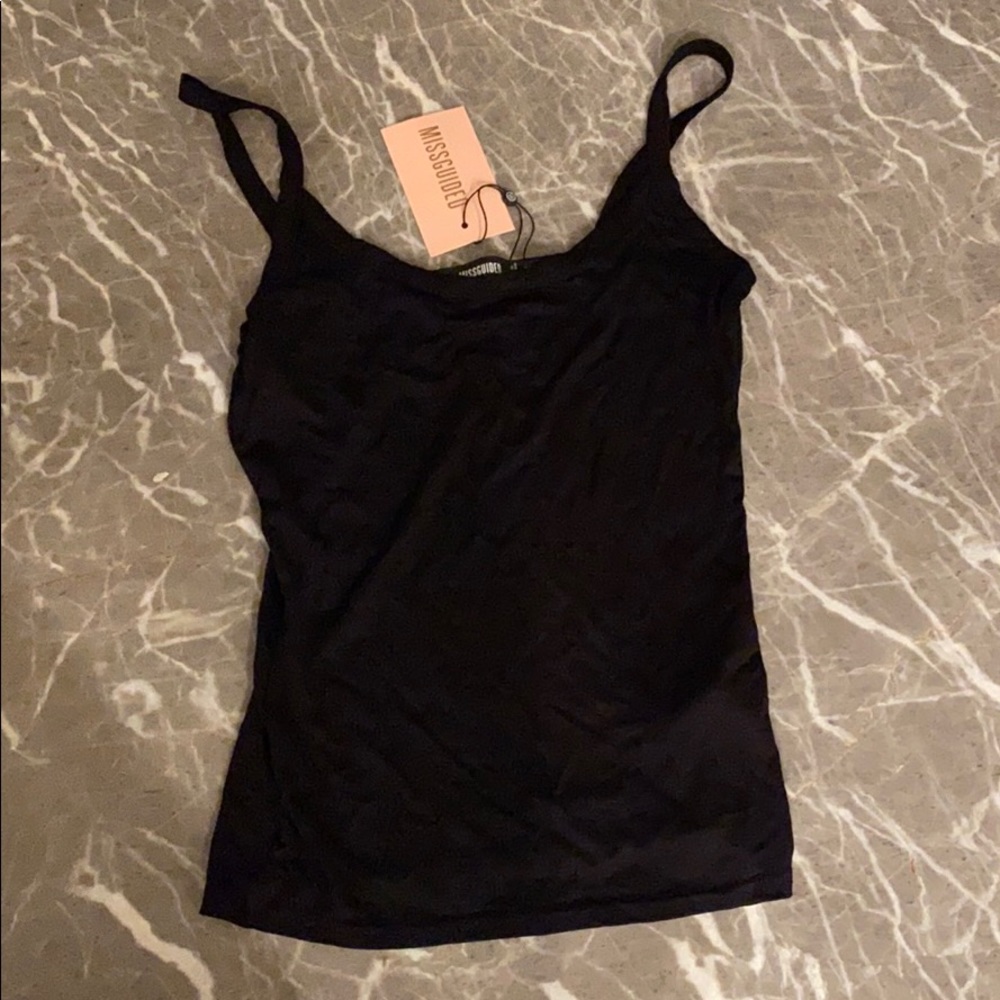 Missguided black tank top